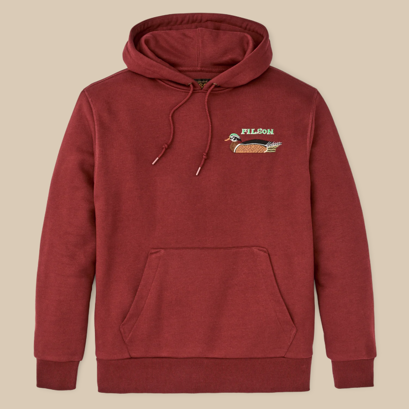 Prospector Embroidered Hoodie- Fired Brick/Ducks